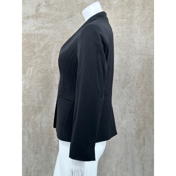 J Crew Jacket Womens 8 Black Broadway Blazer Stretch Minimalist Office Preppy - Picture 4 of 10